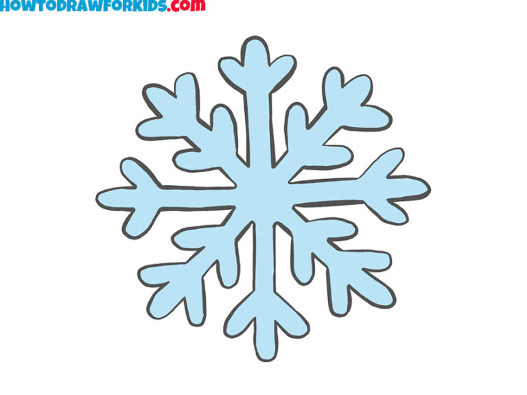 How to Draw a Snowflake - Easy Drawing Tutorial For Kids