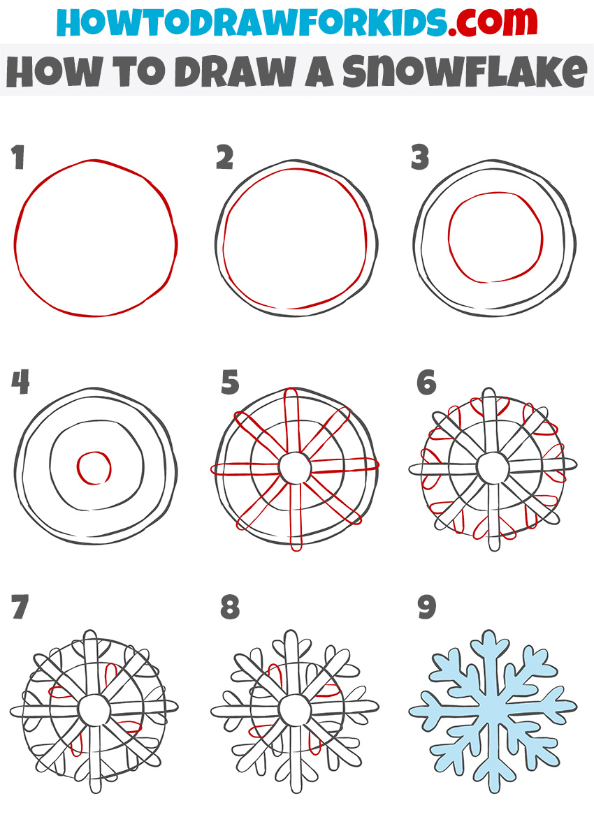 how-to-draw-a-Snowflake-step-by-step
