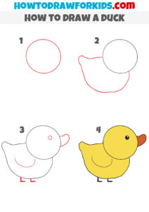 How to Draw a Duck for Kindergarten - Easy Drawing Tutorial For Kids