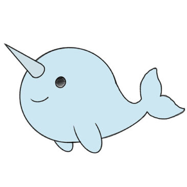 How to Draw a Narwhal for Kindergarten