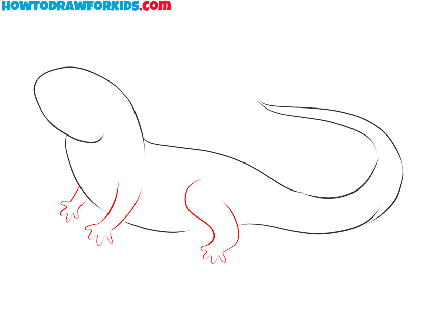 how to draw a simple iguana