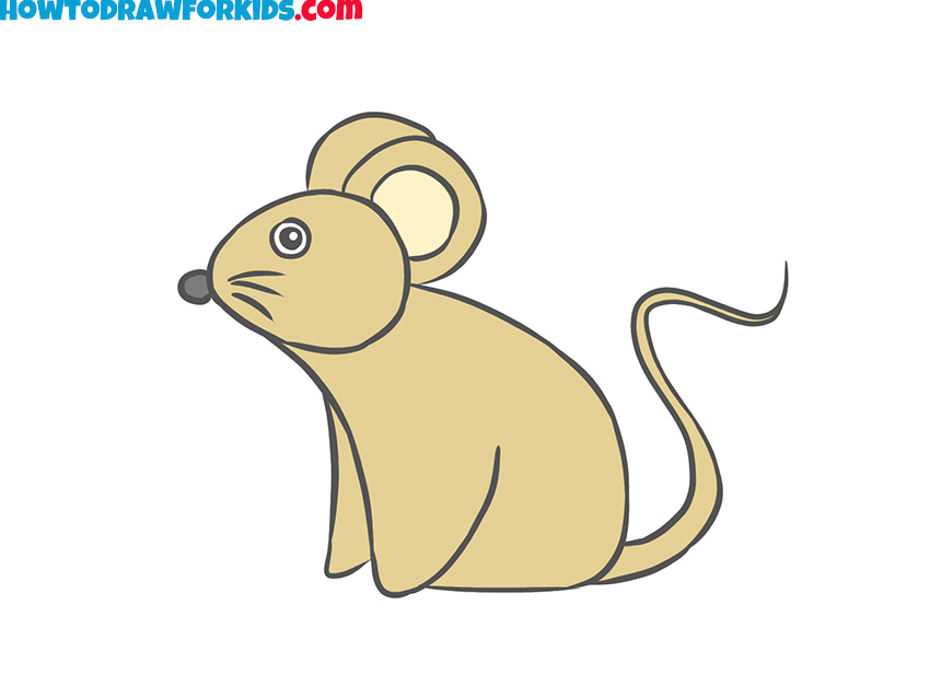 how to draw a simple mouse