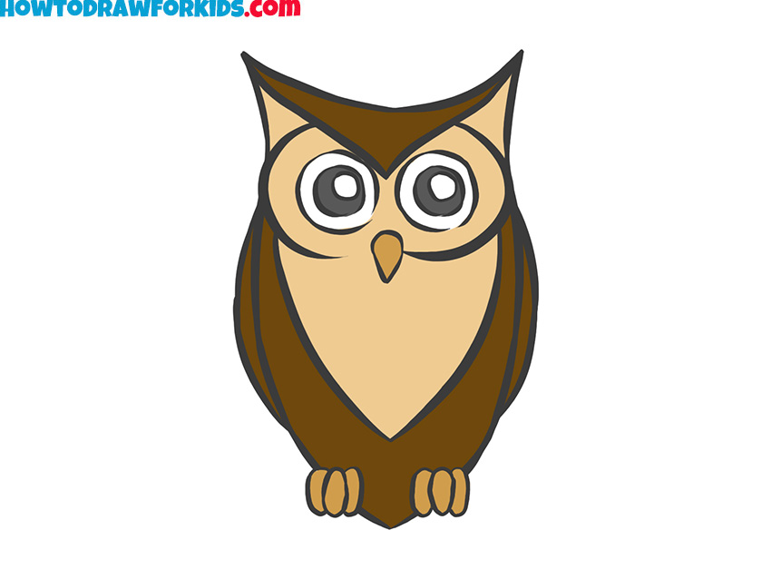 Free Vector | Hand drawn owl outline illustration