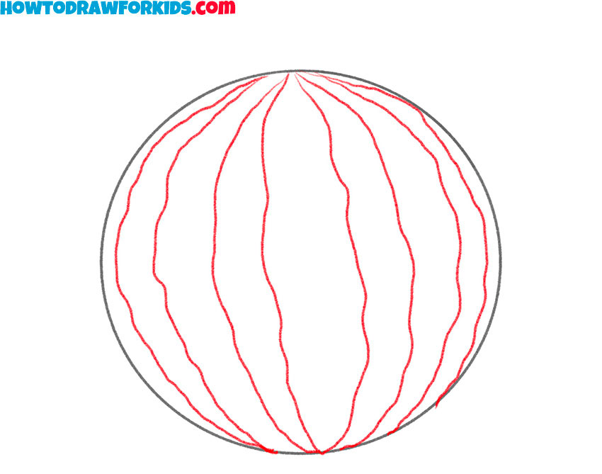how to draw a big watermelon