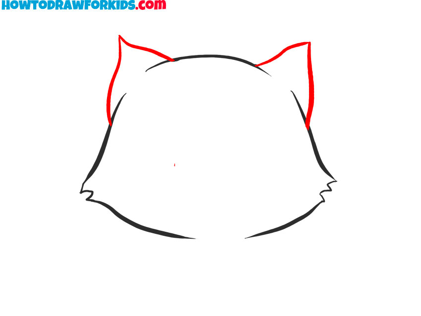 how to draw a simple kitty cat