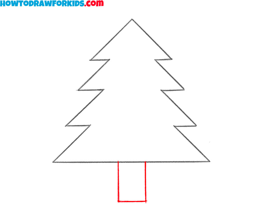 pine tree drawing tutorial