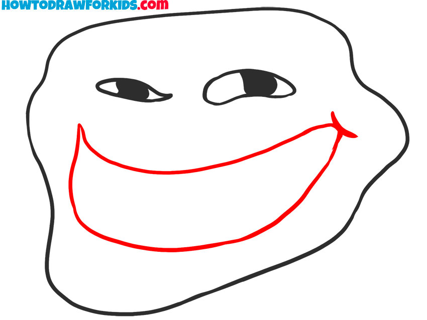 troll face drawing easy
