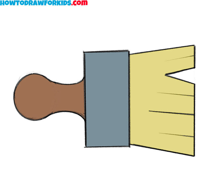 How to Draw a Brush for Kindergarten Easy Drawing Tutorial For Kids
