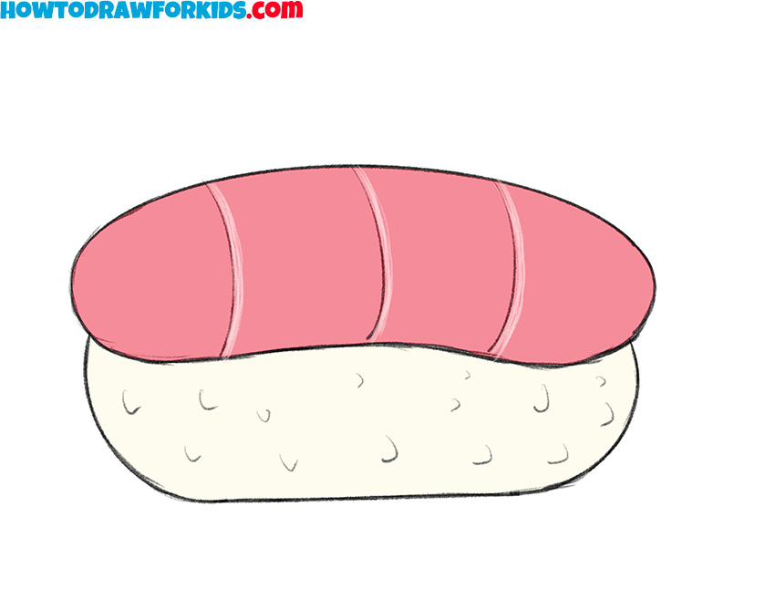 how to draw a cartoon sushi