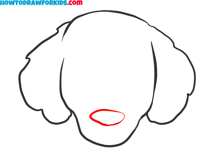 how to draw a cute dog head
