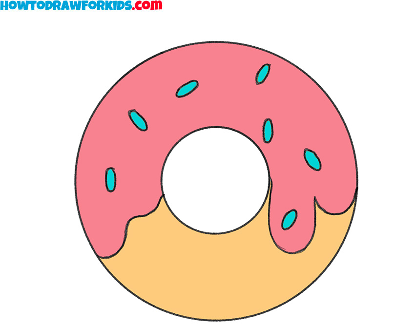 how to draw a donut draw so cute