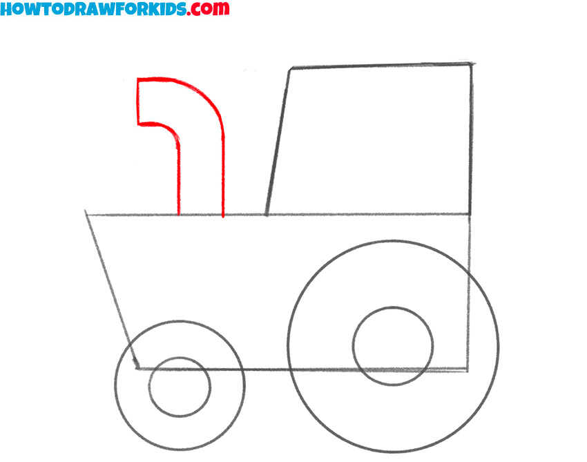 how to draw a simple cartoon tractor