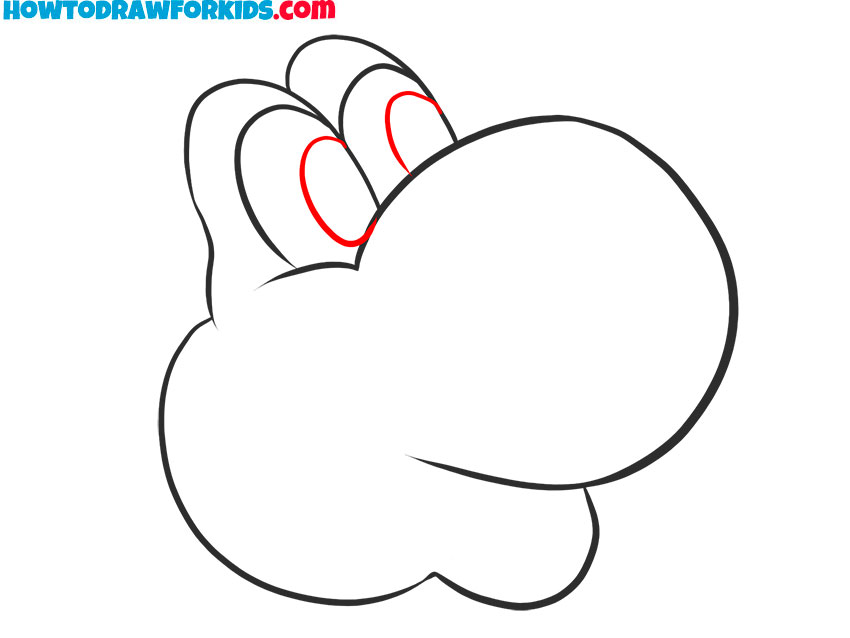 how to draw yoshi face easy
