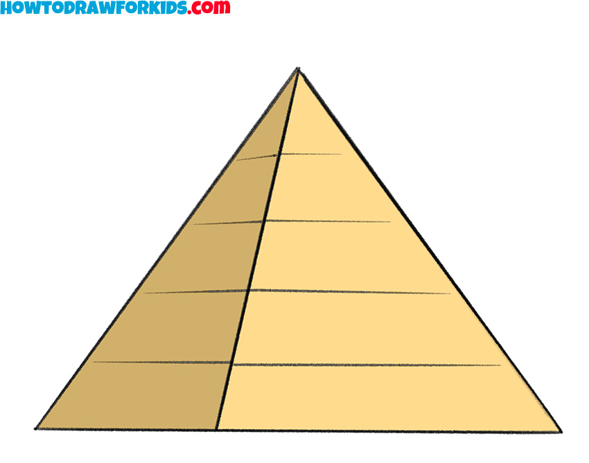 pyramid cartoon drawing