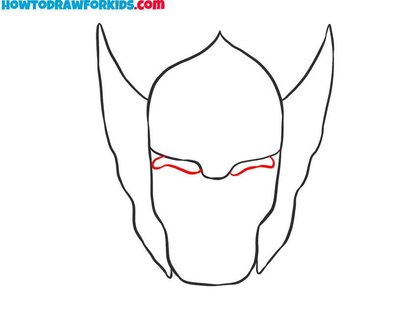 thor face drawing easy