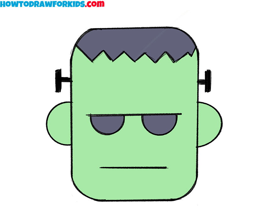 a monster head drawing