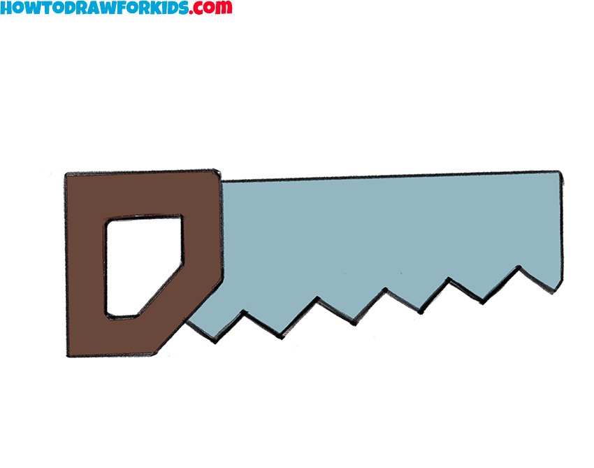 how to draw a simple saw