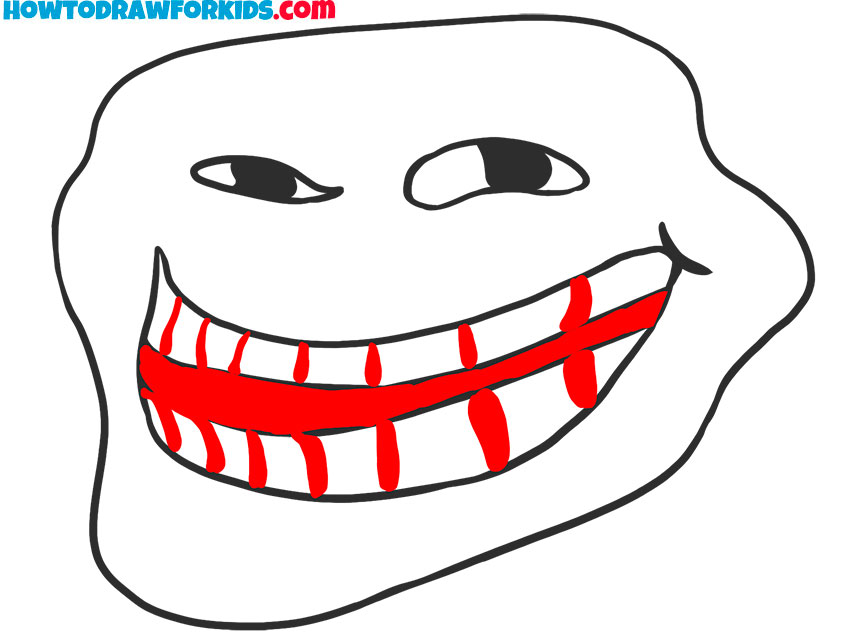 meme drawing trollface