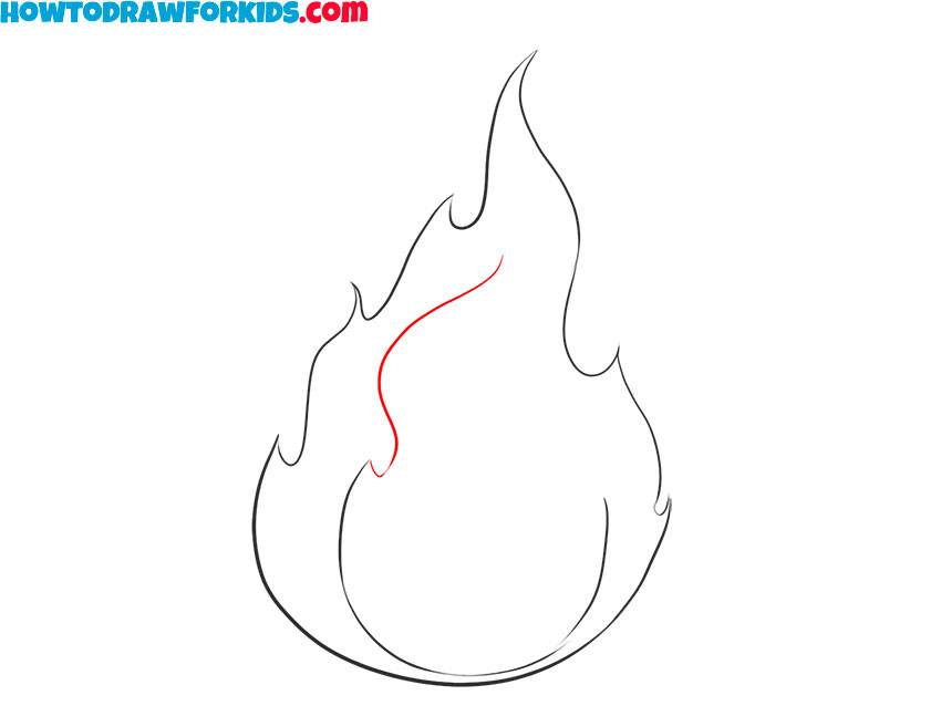 How to draw realistic easy flames