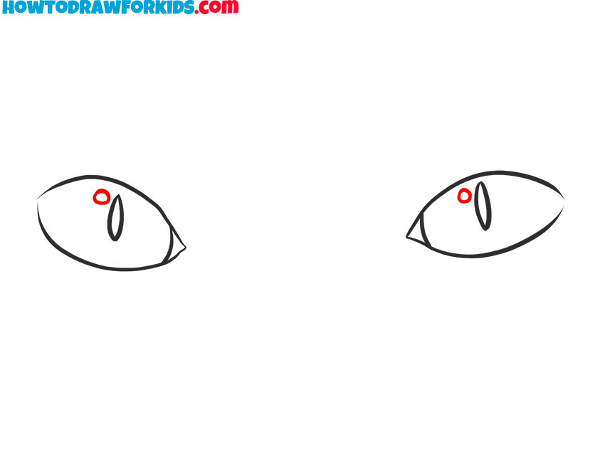 cat eyes drawing easy