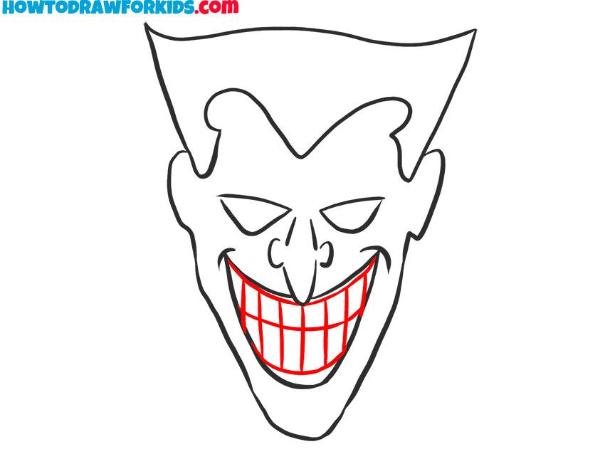 how to draw joker face drawing