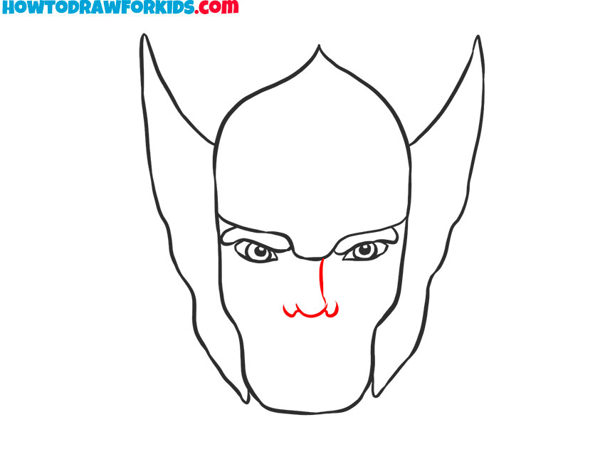 how to draw thor face easy