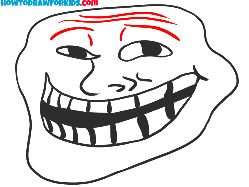 how to make the troll face