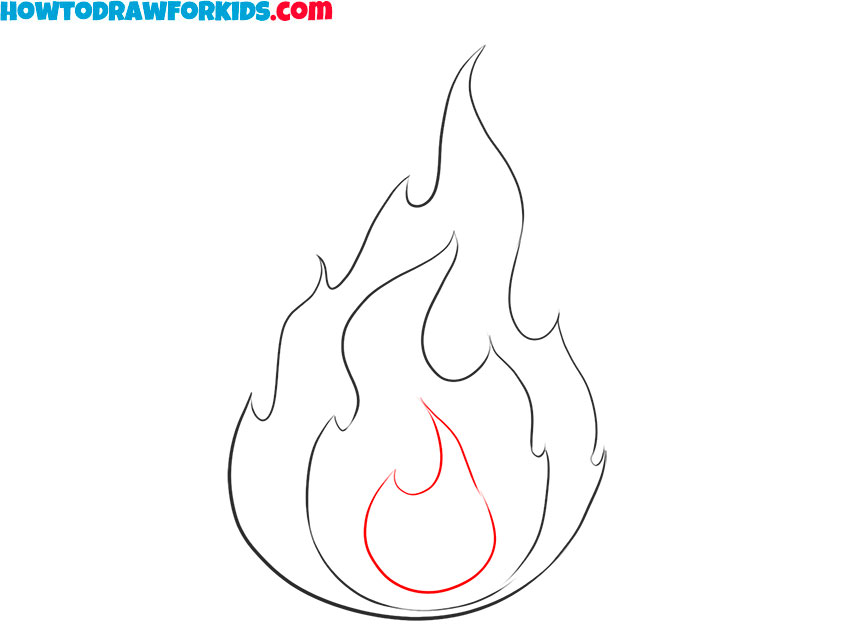 How to draw blazing easy flames