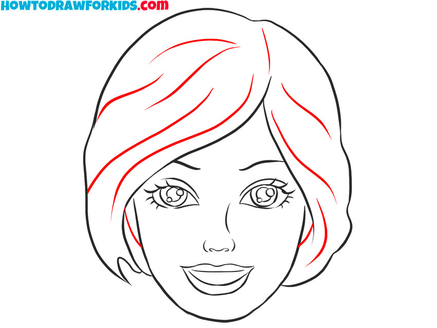 How to draw barbie face for beginners