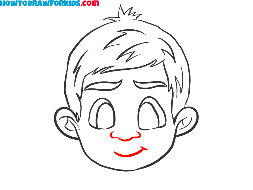 boy face drawing cartoon