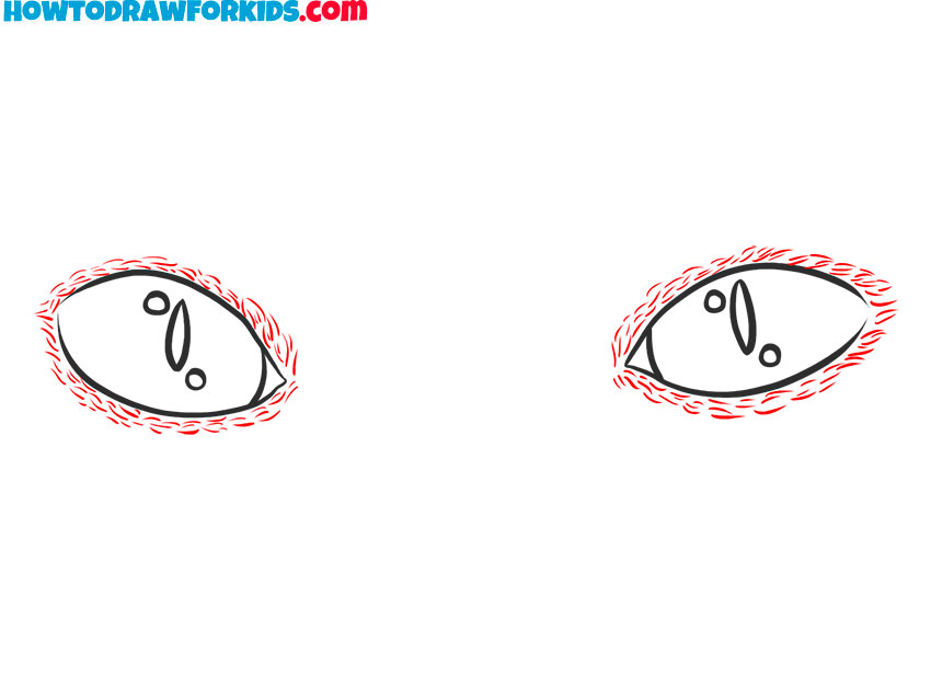 cat eyes drawing easy