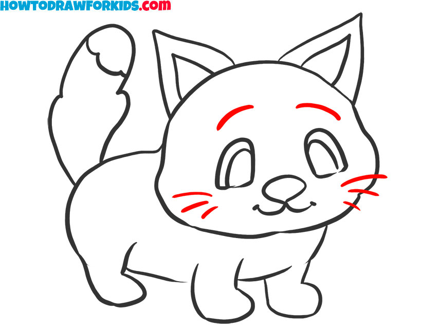 easy cartoon cat drawing