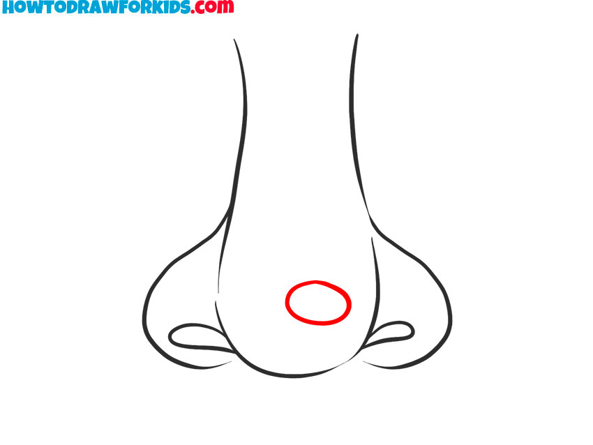 how to draw a human nose