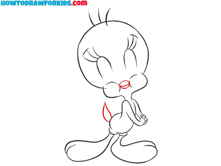 how to draw tweety simple