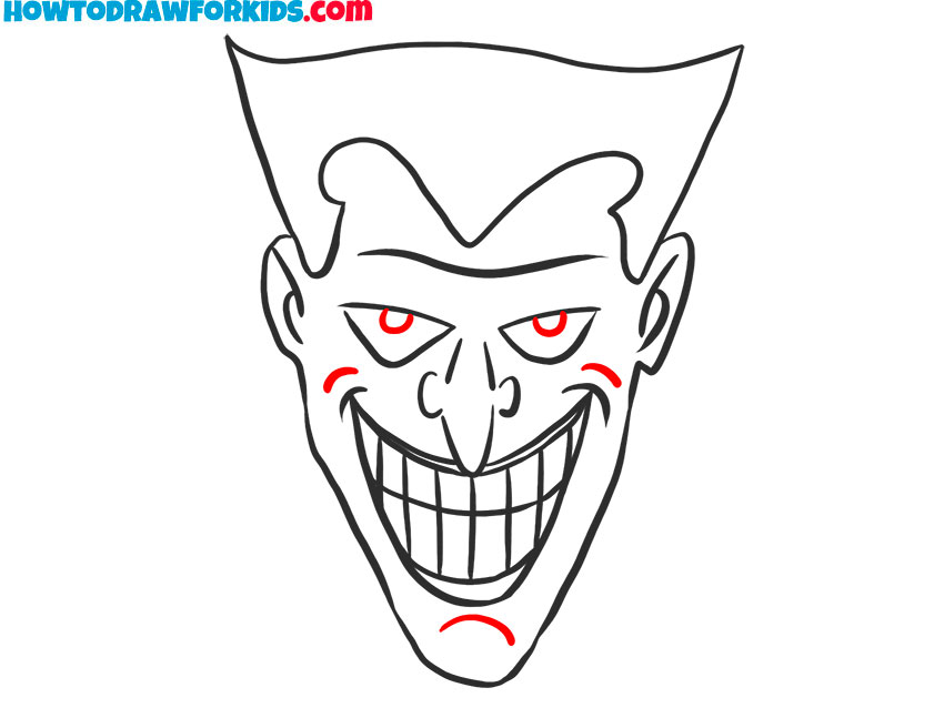 joker face drawing sketch