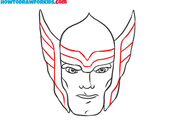 How to Draw Thor Face - Easy Drawing Tutorial For Kids