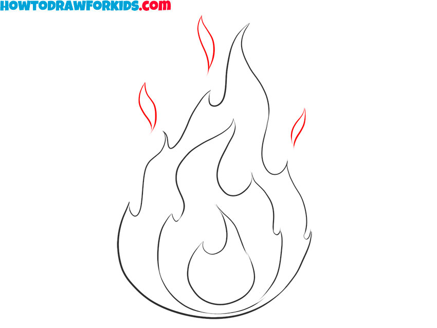 How to draw searing easy flames