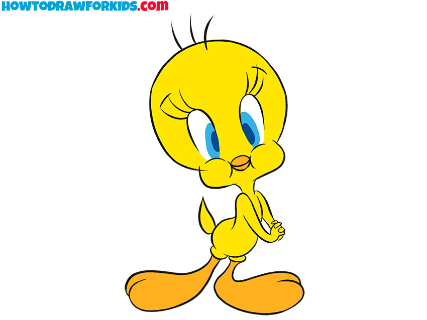 How to Draw Baby Tweety Bird from TinyToons Adventures with Easy Step by  Step Drawing Tutorial - How to Draw Step by Step Drawing Tutorials