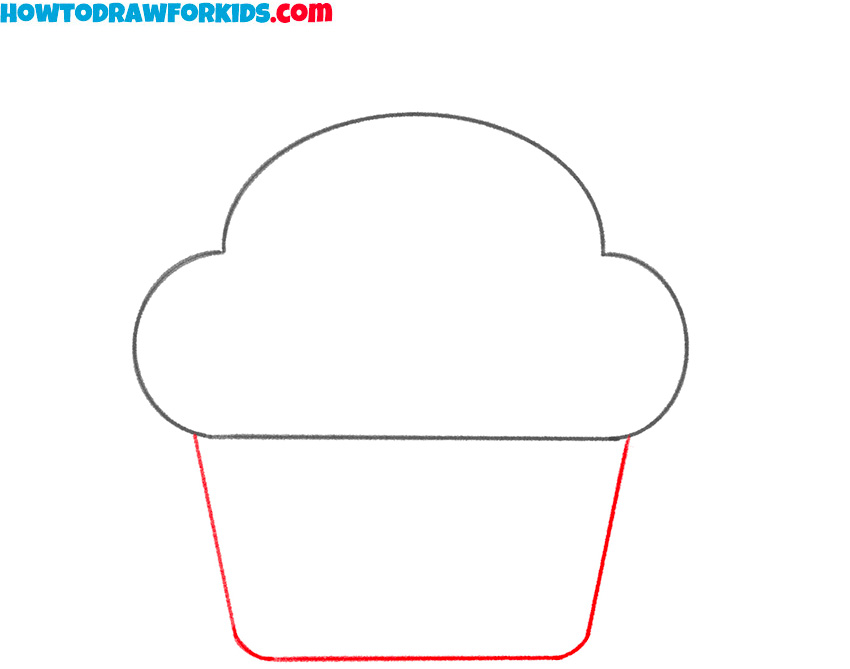 Cupcake for kindergarten drawing guide
