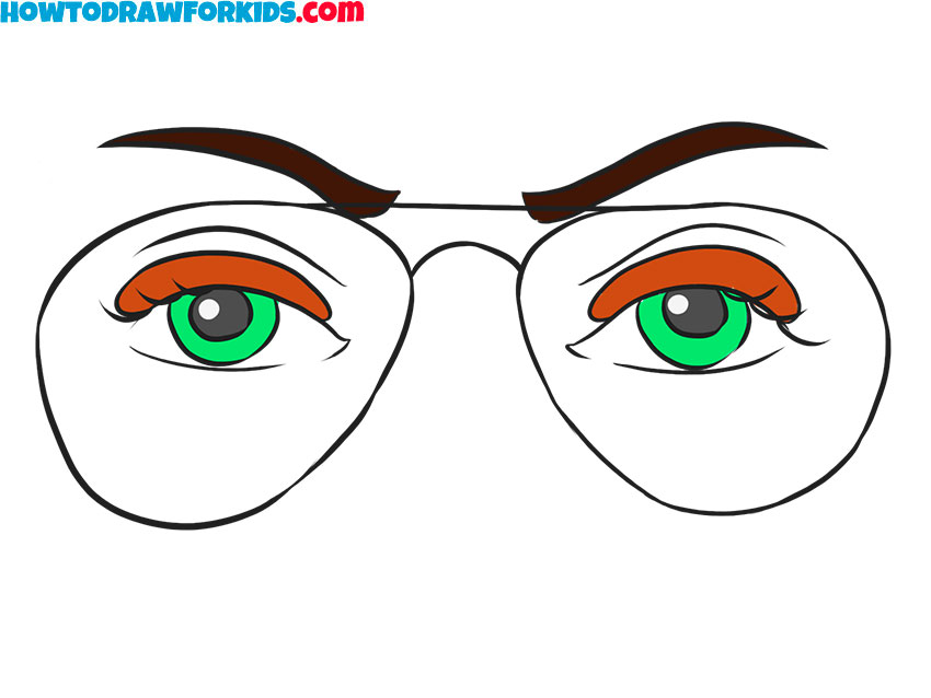 How to draw Eyes With Glasses