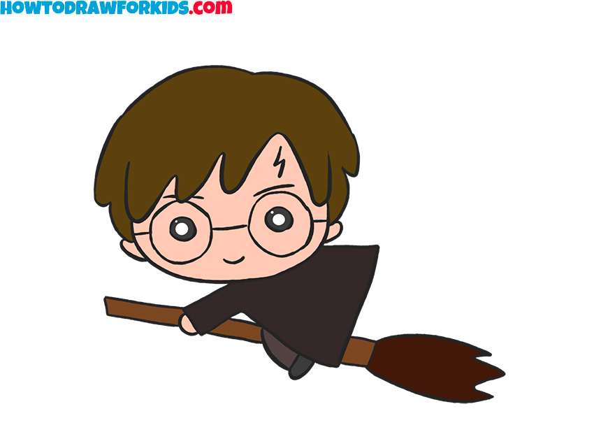 How to draw Harry Potter for kids