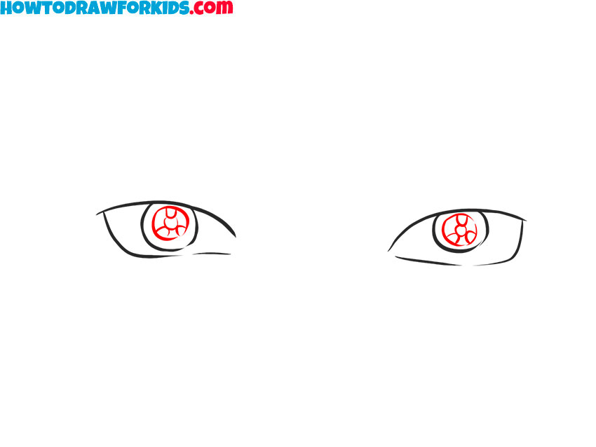 How to draw Kakashi Eyes for kids