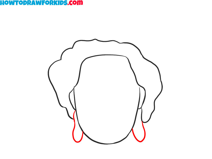 How to draw Queen Elizabeth for kids