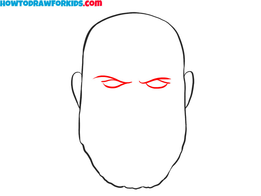How to draw Thanos Face for kids