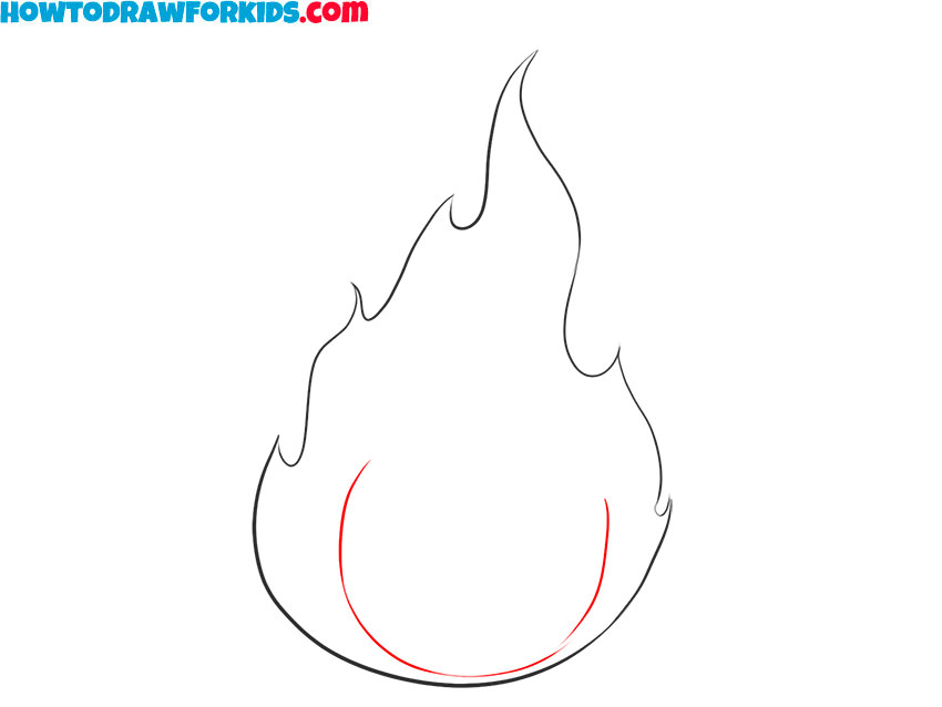 How to draw bright easy flames