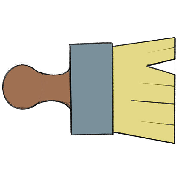 How to Draw a Brush for Kindergarten Easy Drawing Tutorial For Kids