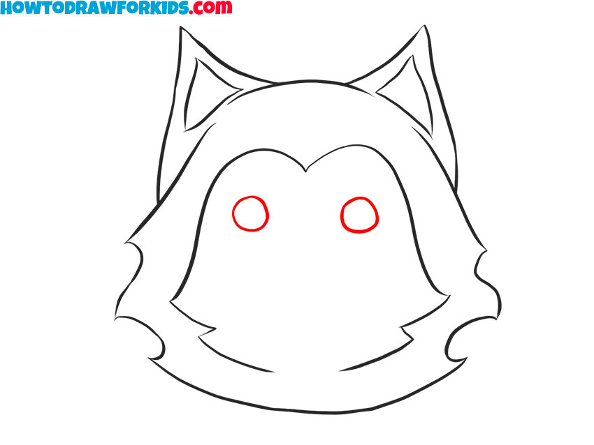 How to draw a cute Husky Face