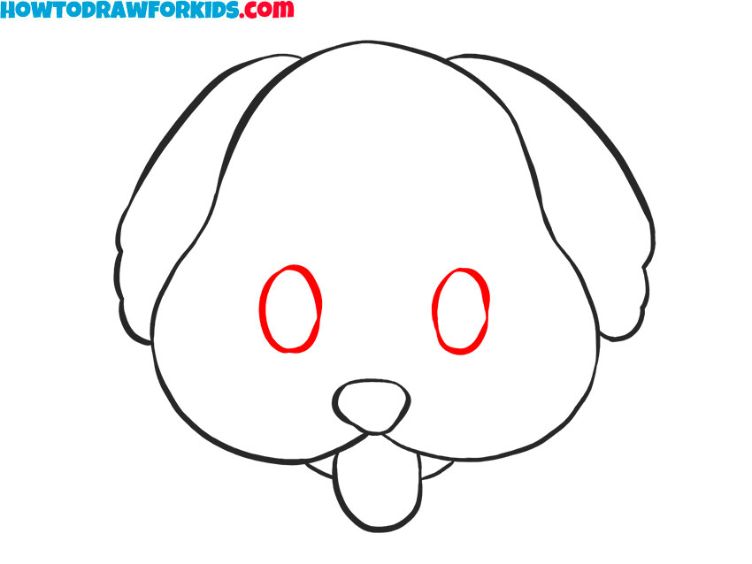 How to draw a funny Dog Emoji