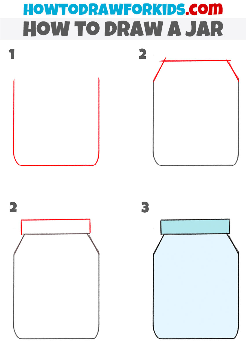 How to Draw a Jar for Kindergarten Easy Drawing Tutorial For Kids