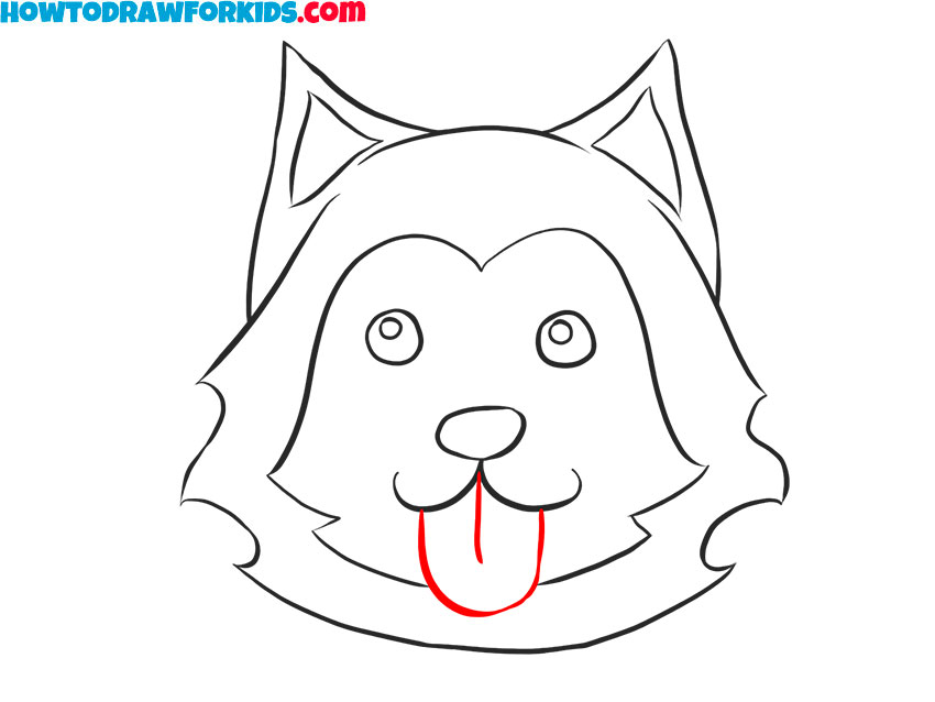 How to draw a pretty Husky Face